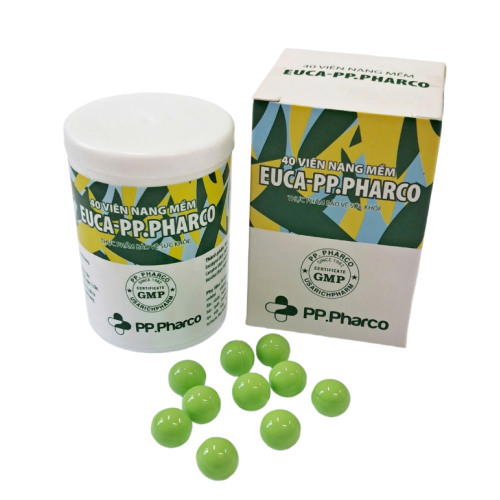 Euca-PP.Pharco hỗ trợ giảm ho đau họng lọ 40 viên nang Phong Phú