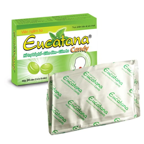 Eucatana Candy ngậm ho hộp 3 vỉ x 8 viên Tanaphar