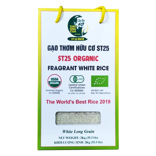 Gạo Hữu Cơ ST25 (Organic) - Hộp 2kg