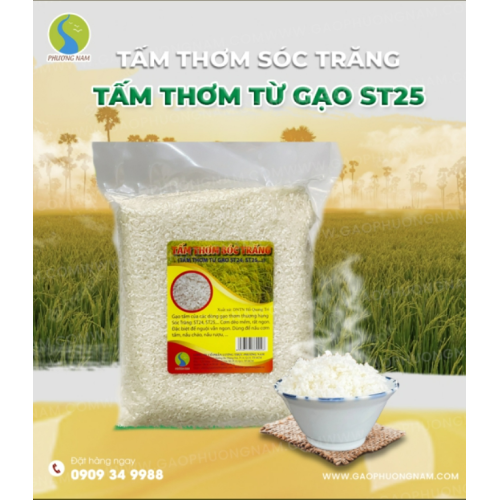 Gạo Tấm Thơm ST25 - Túi 1kg