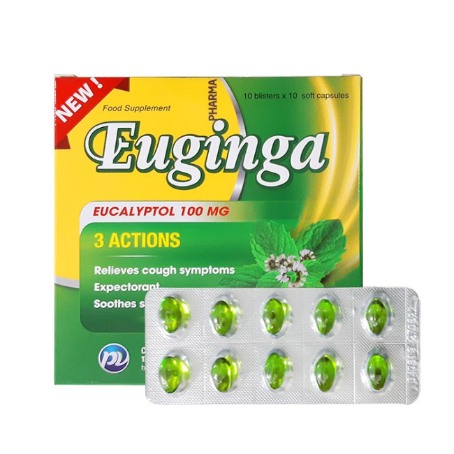 Euginga hộp 10 vỉ x 10 viên nang mềm Phúc Vinh