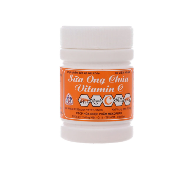 Viên ngậm Sữa Ong Chúa Vitamin C lọ 30 viên Mekophar