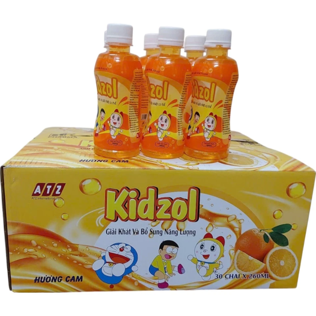Kidzol oresol hương cam lọ 260ml ATZ