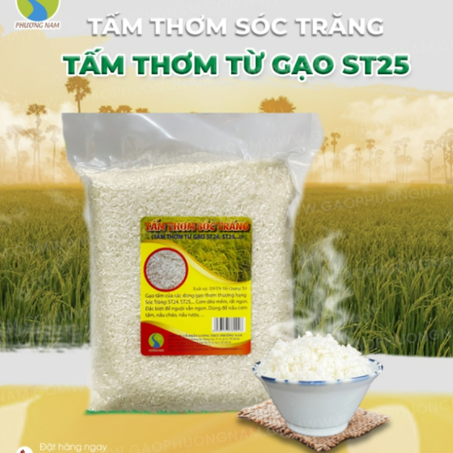 Gạo Tấm Thơm ST25 - Túi 1kg