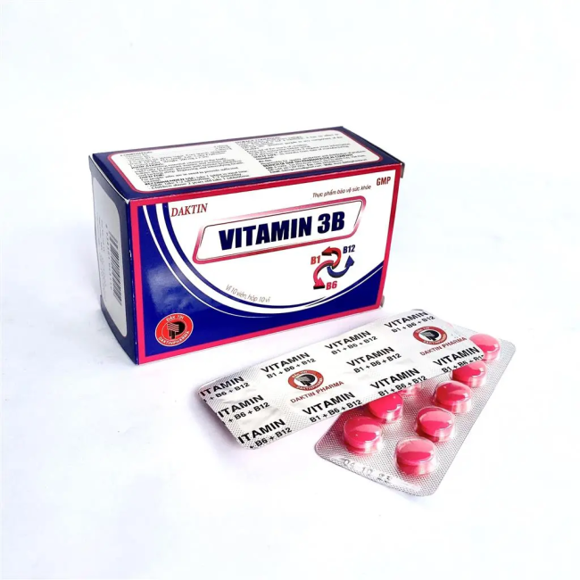 Vitamin 3B hộp 10 vỉ x 10 viên nén Đắk Tín